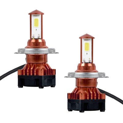 AllExtreme EXH4W2 Car LED H4 Headlight Conversion Kit Lamp Bulbs for Front Fog Headlamp for Cars and Bike (80W, Pack of 2)