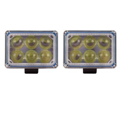 Allextreme EX6FO2P 6 LED Fog Light Bar Waterproof High Beam Off Road Driving Work Lamp for Motorcycle and Cars (18W, White Light, 2 PCS)