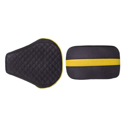 Allextreme PU Leather Seat Cover Anti-Skid Split Cushion Durable, Reinforced Stitching, Comfortable Design, Dustproof & Waterproof for Motorcycle (Model-14)