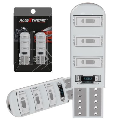 Allextreme EXT10RL Universal T10 LED Parking Light 6 SMD Super Bright Interior Pilot License Plate Dome Indicator Lamp Bulb for Car Bike and Motorcycle (3W, Red, 2 PCS)