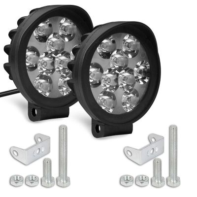 Allextreme EX-9WDL01 Off Road Driving Lamp with Switch 9 LED Round 3" Foglights for Motorcycles, Cars & Bikes (9W, White Light, 2 Pcs)