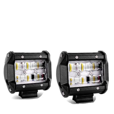 AllExtreme EX4IRW2 4 Inch 9D Reflector CREE LED Light Off-road Work Light External Headlight with Brackets for Truck Car ATV SUV Jeep Van (30W, White Light, 2 PCS)