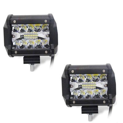 Allextreme EX4IF2P 18 LED Driving Fog Light Bar 4 inch Cube CREE Waterproof Pod Work Light for Bike Cars and Motorcycle (36W, White Light, 2 PC)