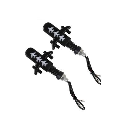 Allextreme EXAIBY2 Aeroplane Style LED Side Indicator Light Front Rear Universal Fit Turn Signal Lamp for Bikes and Motorcycles (Yellow, 2 PCS)