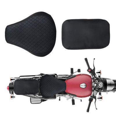 Allextreme PU Leather Bike Seat Cover- | Thick Cushioning | Anti-Slip | Water-Resistant | Shock Absorbent | Mesh Design Bike Accessories Compatible with Royal Enfield Classic 350cc