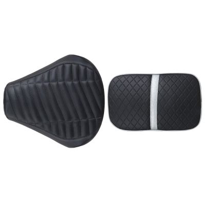 Allextreme Motorcycle Seat Cover PU Leather Anti Skid Split Water-Resistant Bike Cushion Compatible with All Motorcycles- (Silver, Model-19)