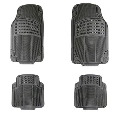 AllExtreme EXFM5CFB Universal Car Floor Mat (Set of 4, Black)