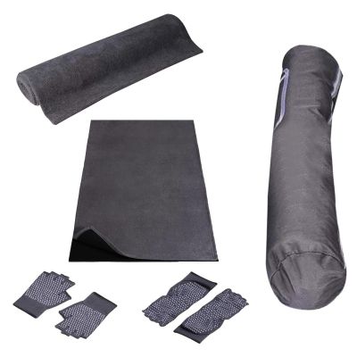 AllExtreme EXYMGK4 Unisex Anti-Slip Yoga Kit with Carry Bag, Gloves & Socks Anti-Skid Cotton Yoga Mat for Men & Women Fitness Gym Workout Pilates Meditation & Flooring Exercise