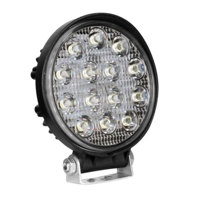Allextreme EX14FL1 14 LED Round Fog Light Waterproof Driving Spot Flood Beamlight for Motorcycles, Cars, Jeeps and Bikes (42W, White, 1 PC, 6 Months Warranty)