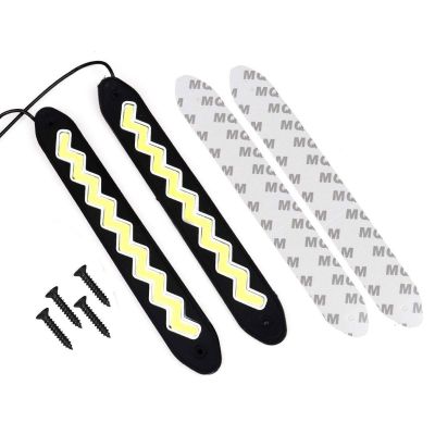 Allextreme EXDRLZ2 Universal Daytime Running Light Waterproof Working Lights Flexible LED DRL Driving Lamp for All Bikes and Cars (Zig-Zag, White)