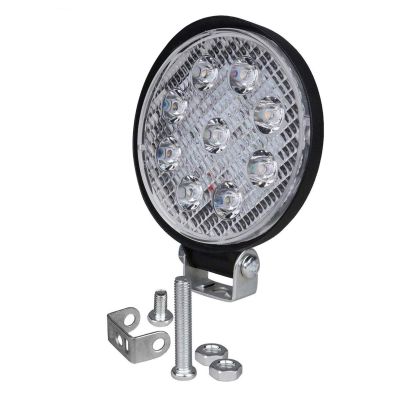 Allextreme EX9LRYW1 9 LED Round Fog Light 4.5" Waterproof Flood Spot Combo Beam Driving Strobe Lamp for Car, Bike and Motorcycles (27W, White and Yellow, 1 PC)