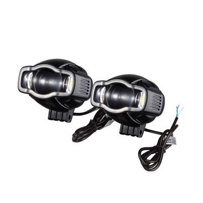 Allextreme EXFSUL2 Motorcycle LED Headlight Super Bright CREE Chip Off Road Driving Fog Lamp for Night Driving (20W, White Light, 2 PCS)