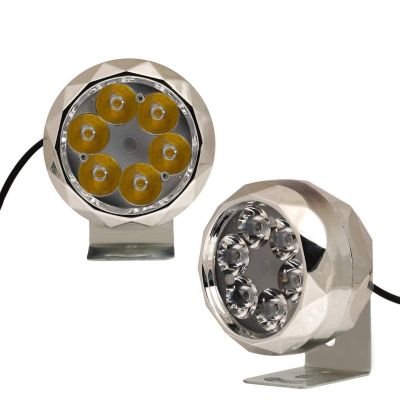 Allextreme EX6FLD2 6 LED Round Fog Light Spot Beam Driving Lamp Universal for Motorcycle, Car, SUV and Bikes (15W, White Light, 2 PCS)