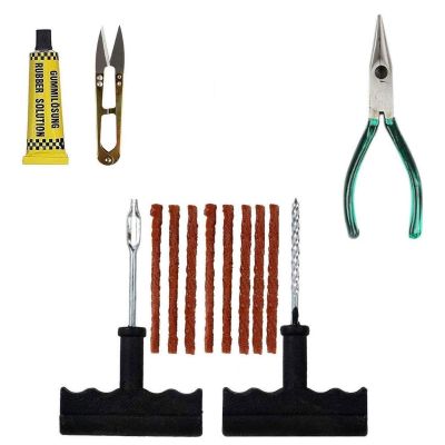 AllExtreme Universal Tubeless Tyre Puncture Repair Kit Flat Tire Puncher Patch Tools (Model 8)