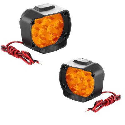 Allextreme EX9FYW2 Imported 9 LED Fog Light Spot Beam Waterproof Heavy Duty Pod Driving Work Lamp for Motorcycle Bike Car and SUV (15W, Yellow Light, 2 PCS)