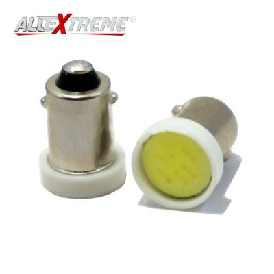 Allextreme EXBA9PW BA9S LED Parking Light Super Bright Car Interior License Plate Wedge Dome Trunk Dashboard Bulb for Car Bike and Motorcycle (3W, White, 2 PCS)