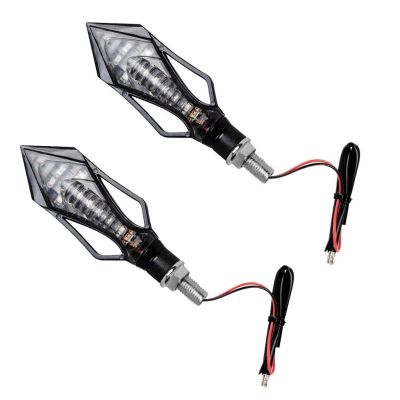 Allextreme EXAIBB2 9 LED Arrow Shape Turn Signal LED Indicators Light Blinking Light for All Bikes Suzuki Honda Kawasaki Yamaha (Blue, 9SMD, 2 PCS)