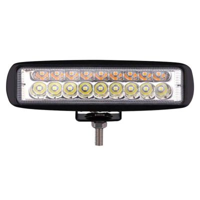Allextreme EXF18W1 18 LED Fog Light Waterproof 6 inch Dual Row CREE LED Flood Beam Work DRL Lamp for Bikes Cars & Motorcycles (Pack of 1)