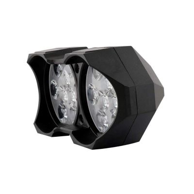 Allextreme EXF18LS 18 LED Fog Light Spot Beam Waterproof Heavy Duty White Pod Driving Lamp for Motorcycle Bike Car SUV (30W, Spot + Strobe Lamp)