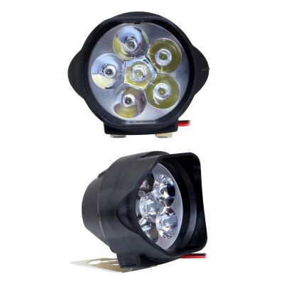 Allextreme EX06L3T 6 LED Fog Light White Light Waterproof Mirror Mount Driving Work Lamp for Motorcycles and Cars (10W, 2 PCs)