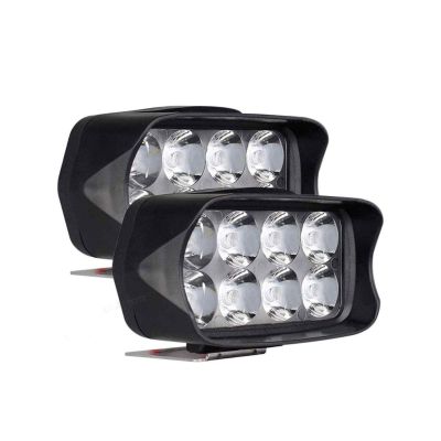 Allextreme LED Fog Light Waterproof Pod Driving Spot Head Lamp for Bikes Cars and Motorcycle (8 LED Light)