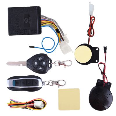 AllExtreme EXBSAR2 12v Universal Compact Security Alarm System with Dual Remote Control Engine Start for All Bikes