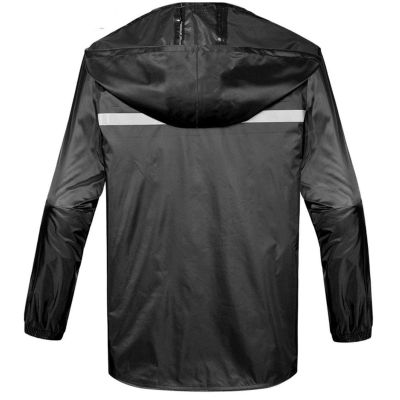 Allextreme ‎AERNC012 Unisex PVC Hooded Rain Jacket and Pant (Black XXXL)