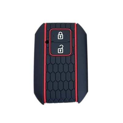 AllExtreme EXKC05 2 Buttons Silicone Car Remote Key Cover Shell Case Body Compatible with DZIRE (Black)