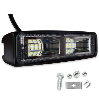 Allextreme EXLM24W1 6 inch 12 LED Dual Row Fog Light Bar with Spot Beam for Bike Car Truck (24W)