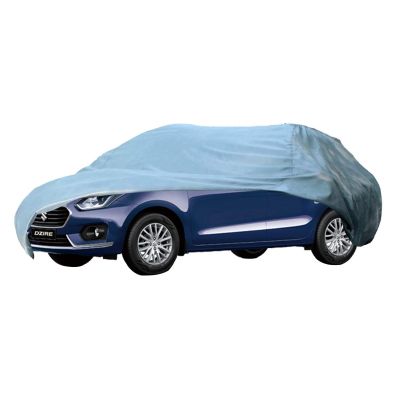 Allextreme D7001 Car Body Cover Compatible with Maruti Suzuki Swift Dzire Custom Fit Dustproof UV Heat Resistant Indoor Outdoor Body Protection (Grey Without Mirror)