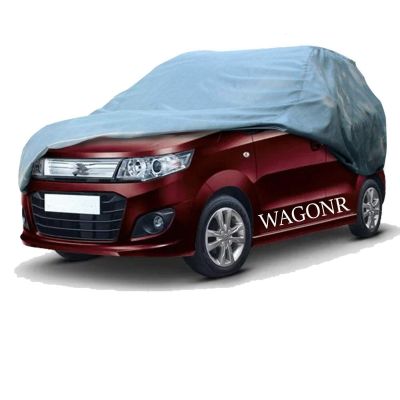 Allextreme W7001 Car Body Cover Compatible with Maruti Suzuki Wagon R Custom Fit Dustproof UV Heat Resistant Indoor Outdoor Body Protection (Grey Without Mirror)