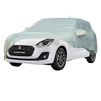 Allextreme D7003 Car Body Cover Compatible with Maruti Suzuki Dzire Custom Fit Dustproof UV Heat Resistant Indoor Outdoor Body Protection (Silver with Mirror)