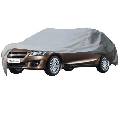 Allextreme C7002 Car Body Cover Compatible with Maruti Suzuki Ciaz Custom Fit Dustproof UV Heat Resistant Indoor Outdoor Body Protection (Silver Without Mirror)