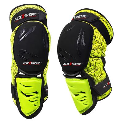Allextreme EX-MKG2 Knee Guard Adjustable Breathable Unisex Feet Protector Armor Pads for Motorcycle Racing Bike Riding (Set of 2, Neon Green) (5R-OCP4-9IHM)