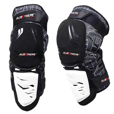 AllExtreme EXV-MKW2 Knee Guard Adjustable Breathable Unisex Feet Protector Armor Pads for Motorcycle Racing Bike Riding (Set of 2, White)
