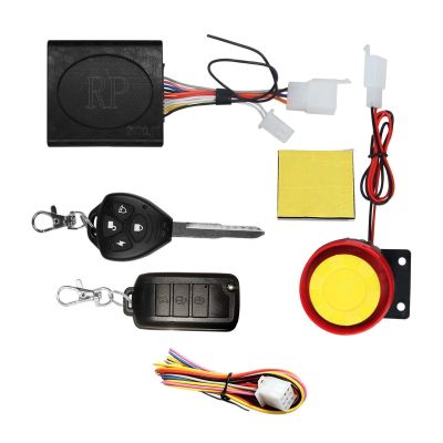 AllExtreme EXBAK0N 12v Universal Security Alarm System with Dual Remote Control Engine Start for Motorcycle Motorbike Scooter