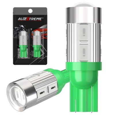 Allextreme EXT10SM Universal T10 LED Parking Light 10 SMD Super Bright Interior Pilot License Plate Dome Indicator Lamp Bulb for Car Bike and Motorcycle (3W, Green, 2 PCS)