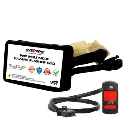 Allextreme EXFJW1 Highway Indicator Flasher Relay Plug and Play Turn Signal Light Hazard Module with 20 Flashing Patterns Compatible with Jawa, Forty Two & Perak