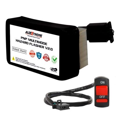 Allextreme EXFKT1 Highway Indicator Flasher Relay Plug and Play Turn Signal Light Hazard Module with 20 Flashing Patterns Compatible with KTM 125, 200, 250, 390