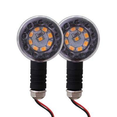 Allextreme EXTS2Y Universal Turn Signal Indicator Light Front/Rear Round Blinker Bulb for Motorcycles (Yellow, 2 Pcs)