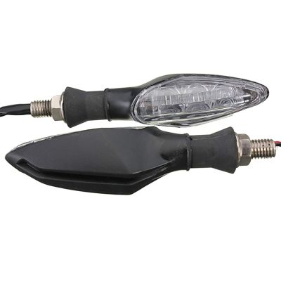 Allextreme EXTA02W Universal Turn Signal Indicator Light Front/Rear Round Blinker Bulb For Motorcycles (White, 2 Pcs)