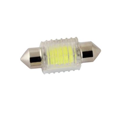 AllExtreme EX12D1W 12 LED Universal Car Interior Super Bright Roof Light Reading Dome Bulb Lamp with Festoon Holder (6W, White, 1 Pc)