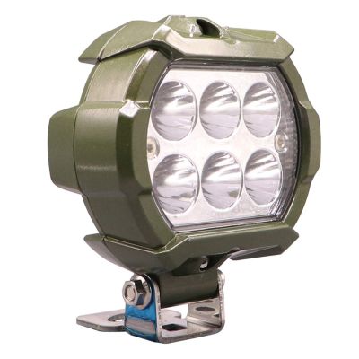 Allextreme EX6LMW1 Waterproof 6 LED White Fog Light With Strobe Feature Heavy Duty Work Lamp for Motorcycle Bike Car and SUV (18W, White, 1 Pc)