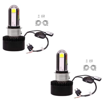 AllExtreme EXTHB2B 3 Side LED Headlight Bulb with Bluetooth connectivity, Cooling Fan & Canbus Head lamp Conversion Kit for Bikes Cars & SUV (30W, Multicolour, 2Pcs)