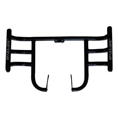 AllExtreme EXLGS5B Heavy Duty Stainless Steel Leg Guard with Black Coating Front Bike Safety Crash Bar Compatible for Reborn and Meteor (Black)