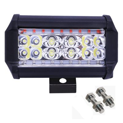 Allextreme EX30F1P 30 LED Fog Light Bar Flood LED Work Multi Rows Amber & White Light Waterproof Driving Lamp Universal for Car Motorcycle Bike (60W, 1 Pc)