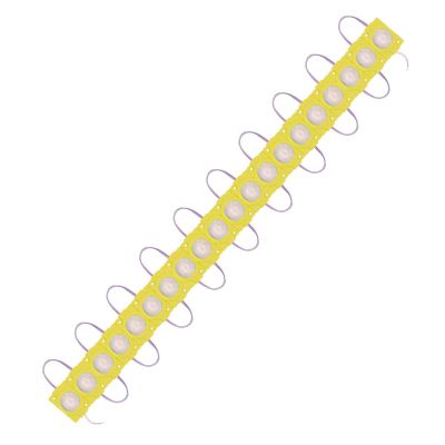 AllExtreme EXM1ILY 1 LED Module Light Interior Exterior 12V 5730 Injection Decorative Lamp with Adhesive Backside for Car, Home & Decoration (20 Strips, Yellow)