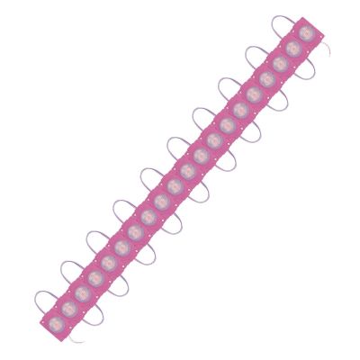 Allextreme EXM1ILP 1 LED Module Light Interior Exterior 12V 5730 Injection Decorative Lamp with Adhesive Backside for Car, Home & Decoration (20 Strips, Pink)