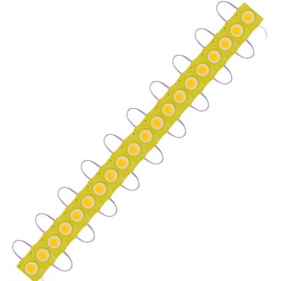 Allextreme EXMI1LY 1 LED Module Light Interior Exterior 12V 5730 Injection Decorative Lamp with Adhesive Backside for Car, Home & Decoration (20 Strips, Yellow)
