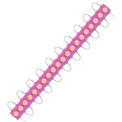 AllExtreme EXMI1LP 1 LED Module Light Interior Exterior 12V 5730 Injection Decorative Lamp with Adhesive Backside for Car, Home & Decoration (20 Strips, Pink)